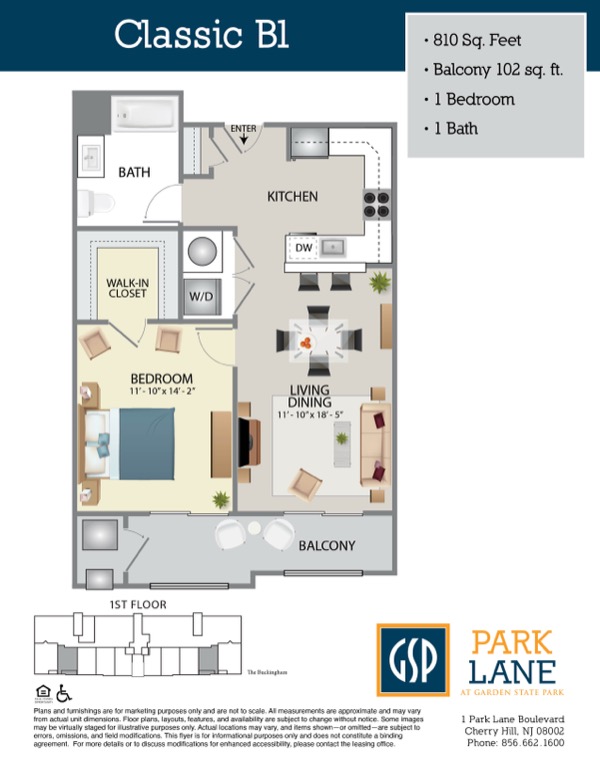 Floorplan for Classic B1