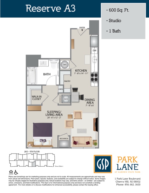 Floorplan for Reserve A3