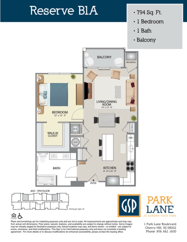 Floorplan for Reserve B1A