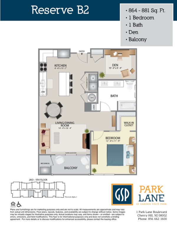 Floorplan for Reserve B2